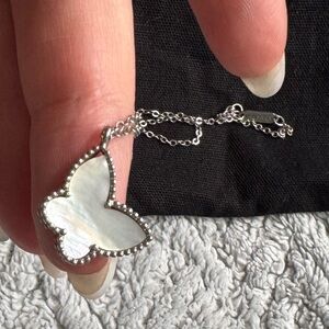 Silver Butterfly Pendant Necklace
